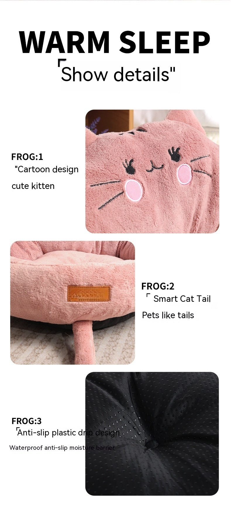 Big And Small Trending Cartoon Pet Bed Dog Bed Cat Nest