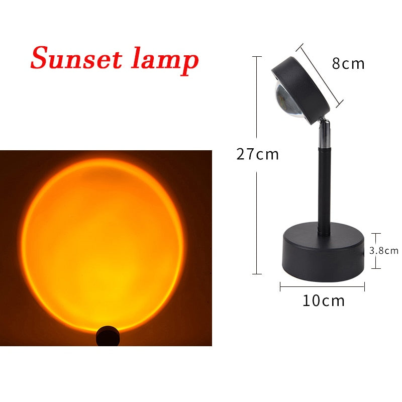 USB Rainbow Sunset Red Projector Led Night Light