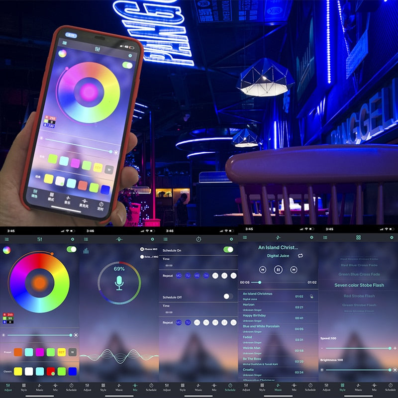 LED Strip Light Bluetooth luces