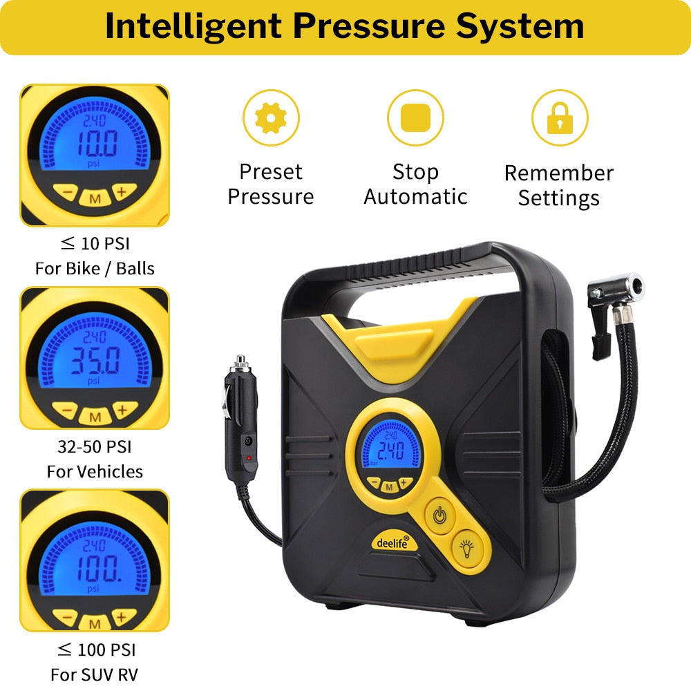 Deelife Car Air Compressor Portable 12V