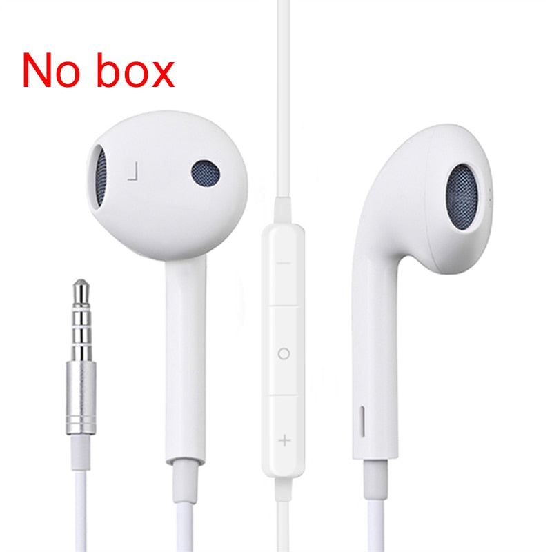 Wired Headphone With Mic 3D Stereo Earbuds
