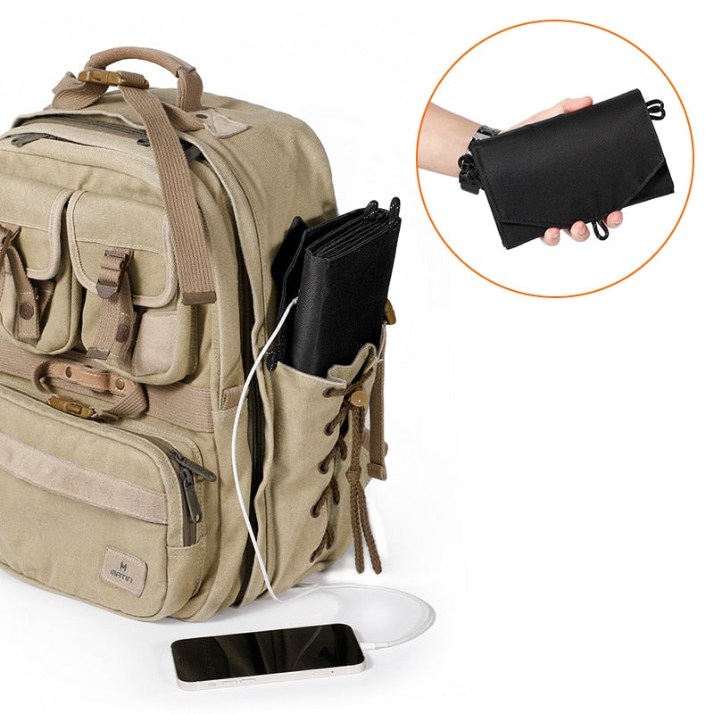 Portable Solar Panel Folding Outdoor 20W 5V USB Charger (H)