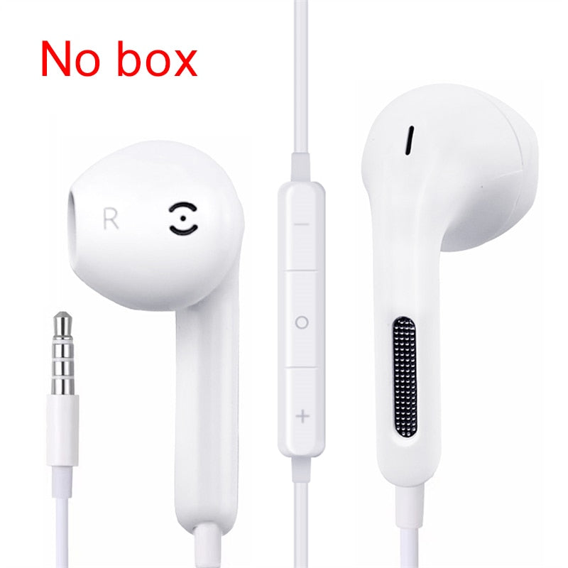 Wired Headphone With Mic 3D Stereo Earbuds