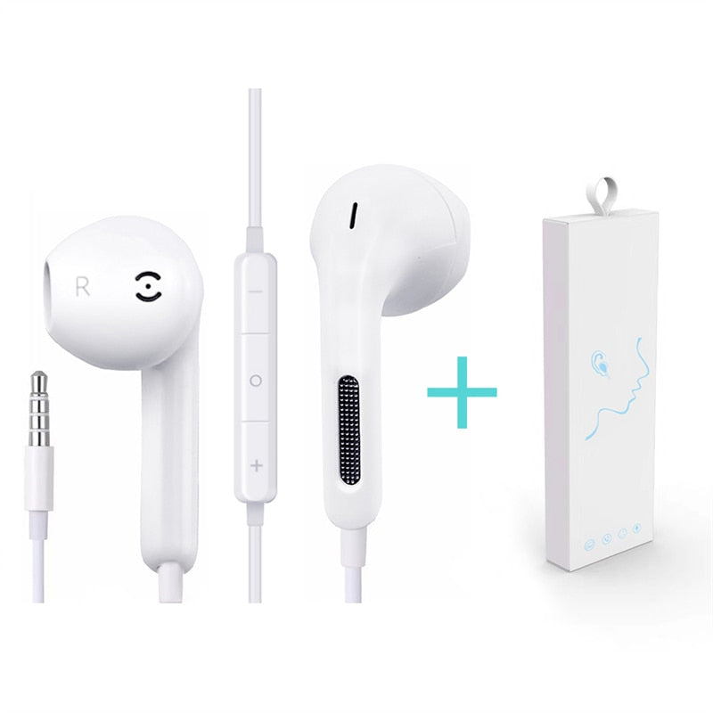 Wired Headphone With Mic 3D Stereo Earbuds