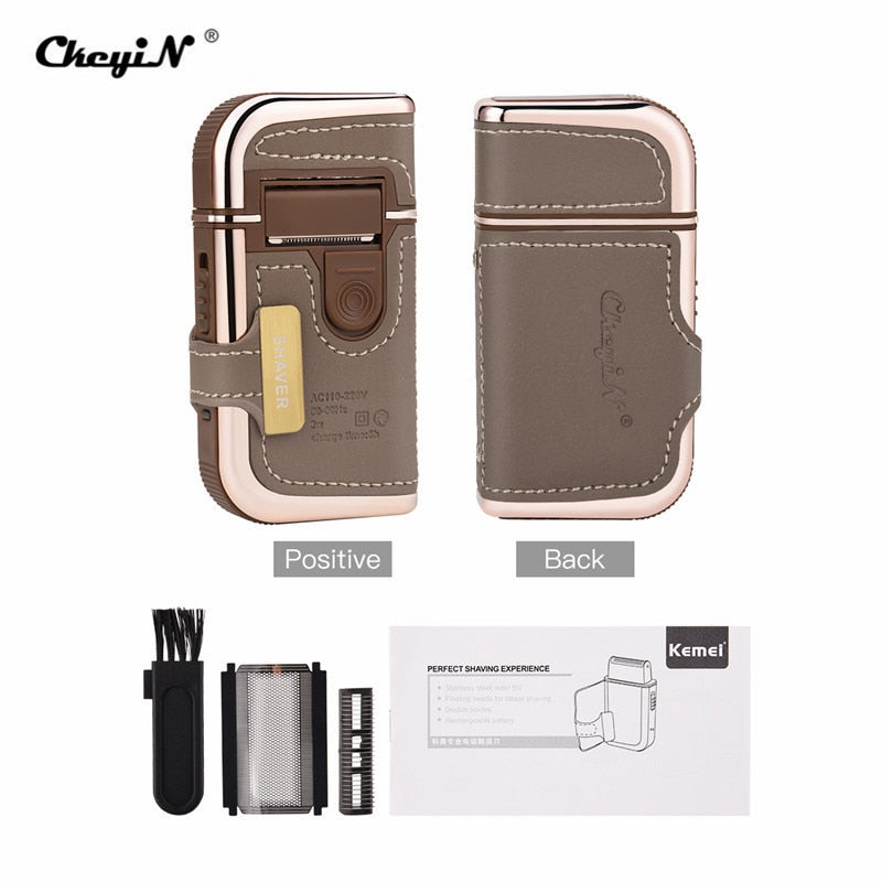 Leather Wrapped Electric Shaver