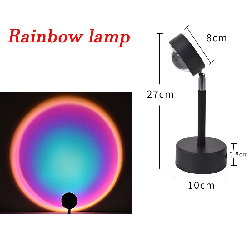 USB Rainbow Sunset Red Projector Led Night Light