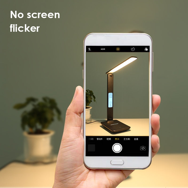 Desk Lamp With Calendar, Temperature & Alarm Clock