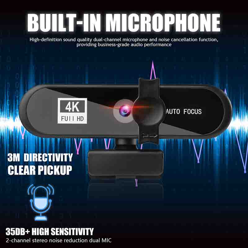 New Ultra HD 4K Webcam With Microphone