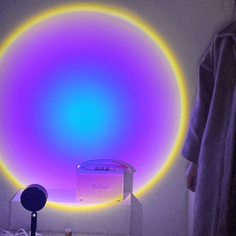 USB Rainbow Sunset Red Projector Led Night Light