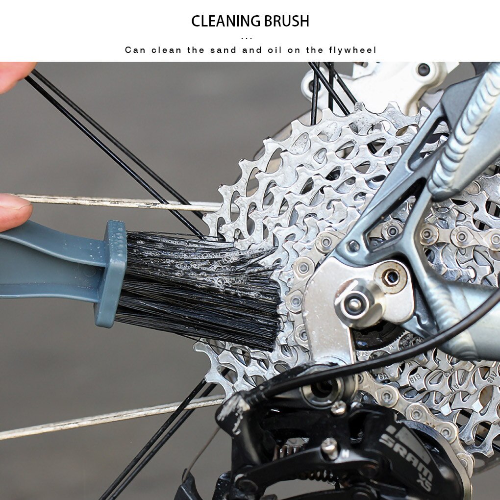 MTB Bicycle Chain Cleaning Brush Plastic Chain Gear Grunge Wheel Brush Portable Bike Motorcycle Cleaning Tool Rim Care Tire