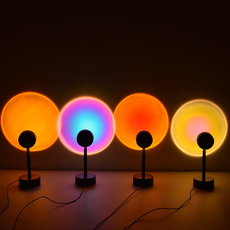USB Rainbow Sunset Red Projector Led Night Light