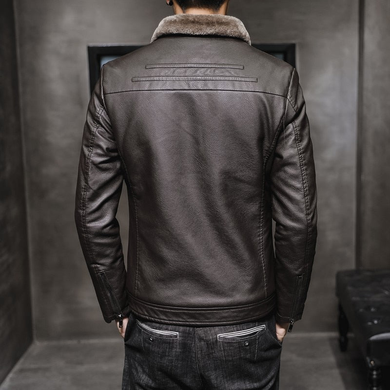 Men's Thick Leather Jacket