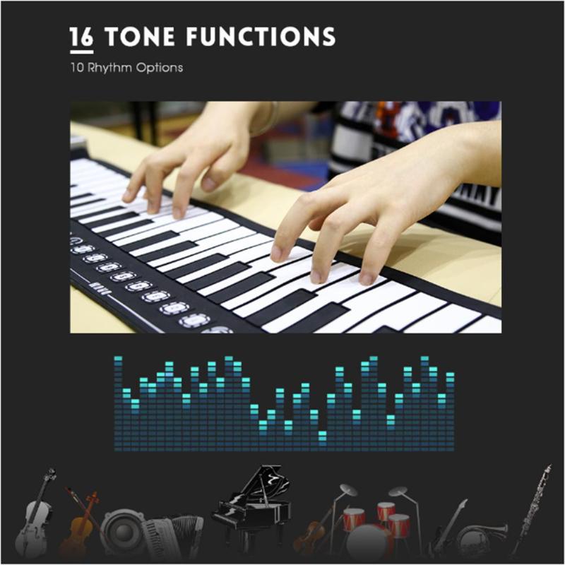 USB Hand Roll Up Piano Portable 49 Key