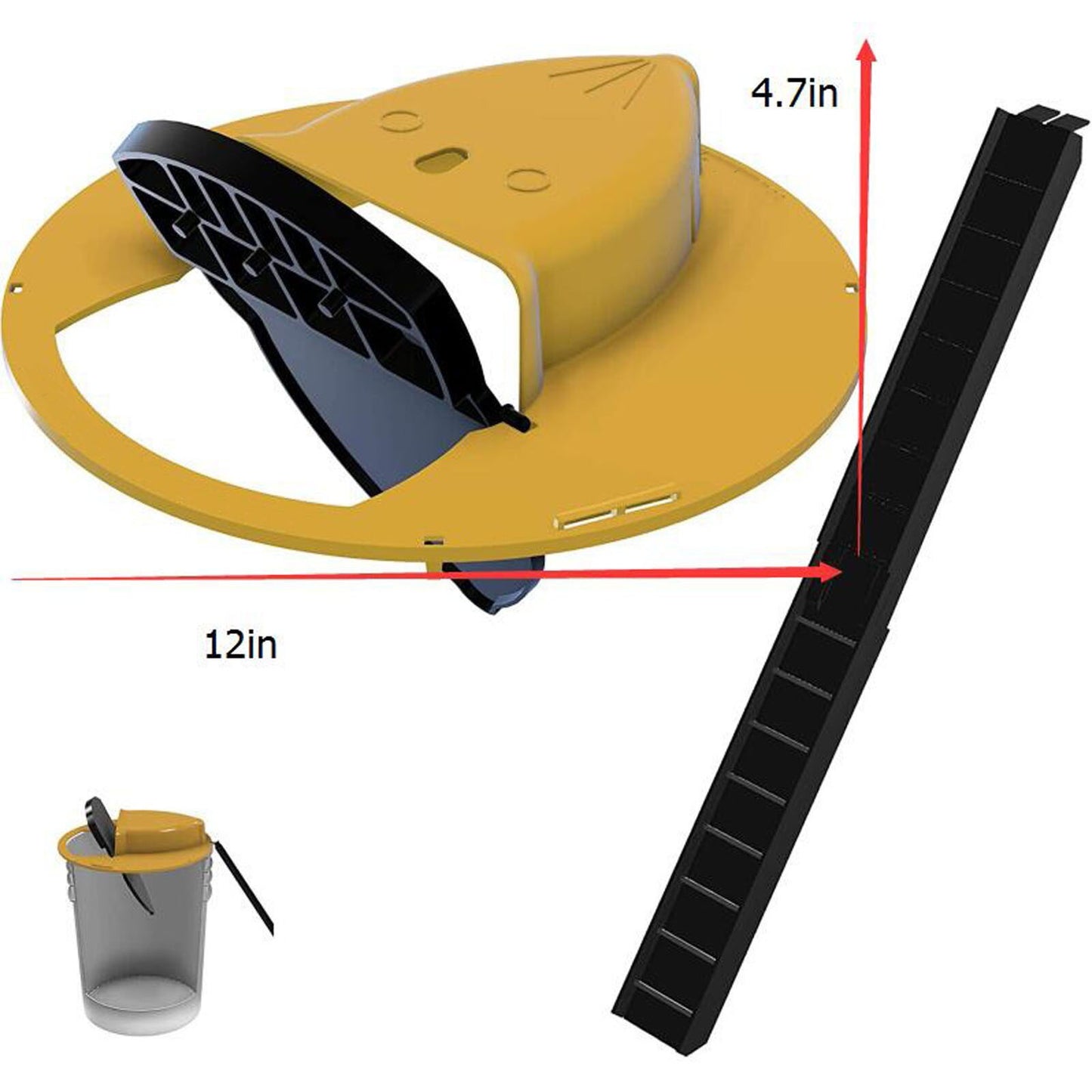 Reusable Smart Mouse Rat Trap Plastic Flip N Slide Bucket Lid Mouse Rat Mouse Trap Humane Or Lethal Trap Door Style Multi Catch