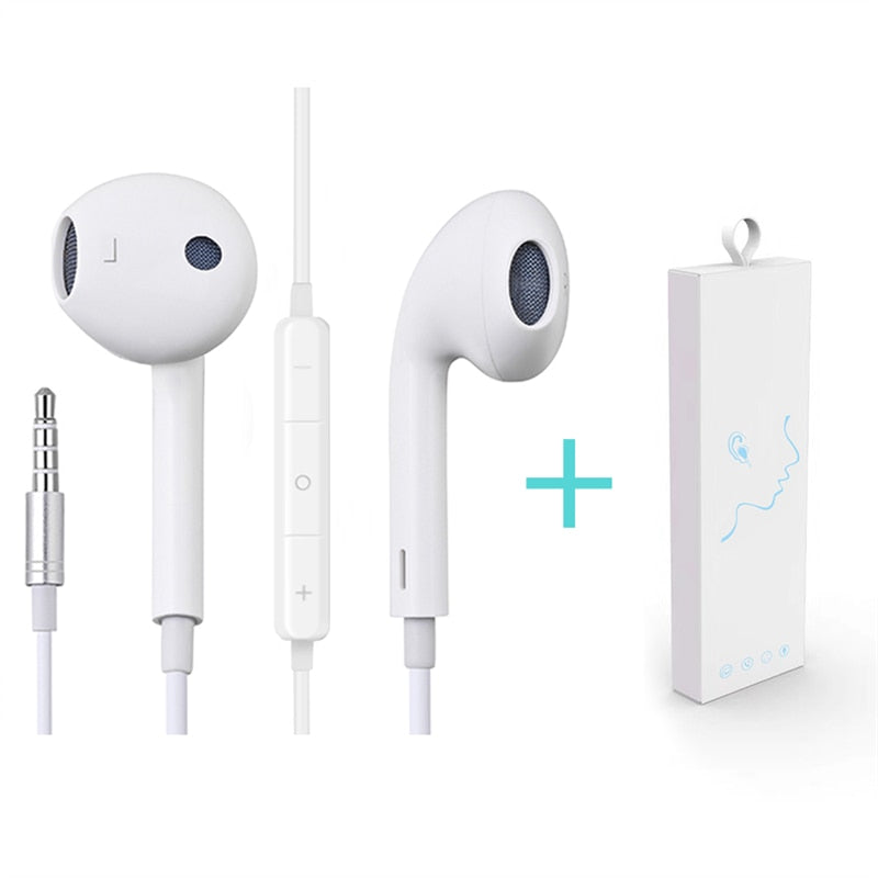 Wired Headphone With Mic 3D Stereo Earbuds