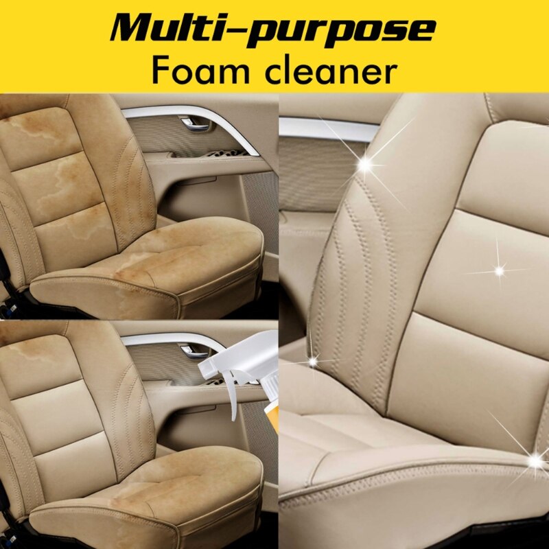 Powerful Foam Cleaner Tool Fast Acting Removers Household Must-have for Leather Seat Console Home Window Furniture