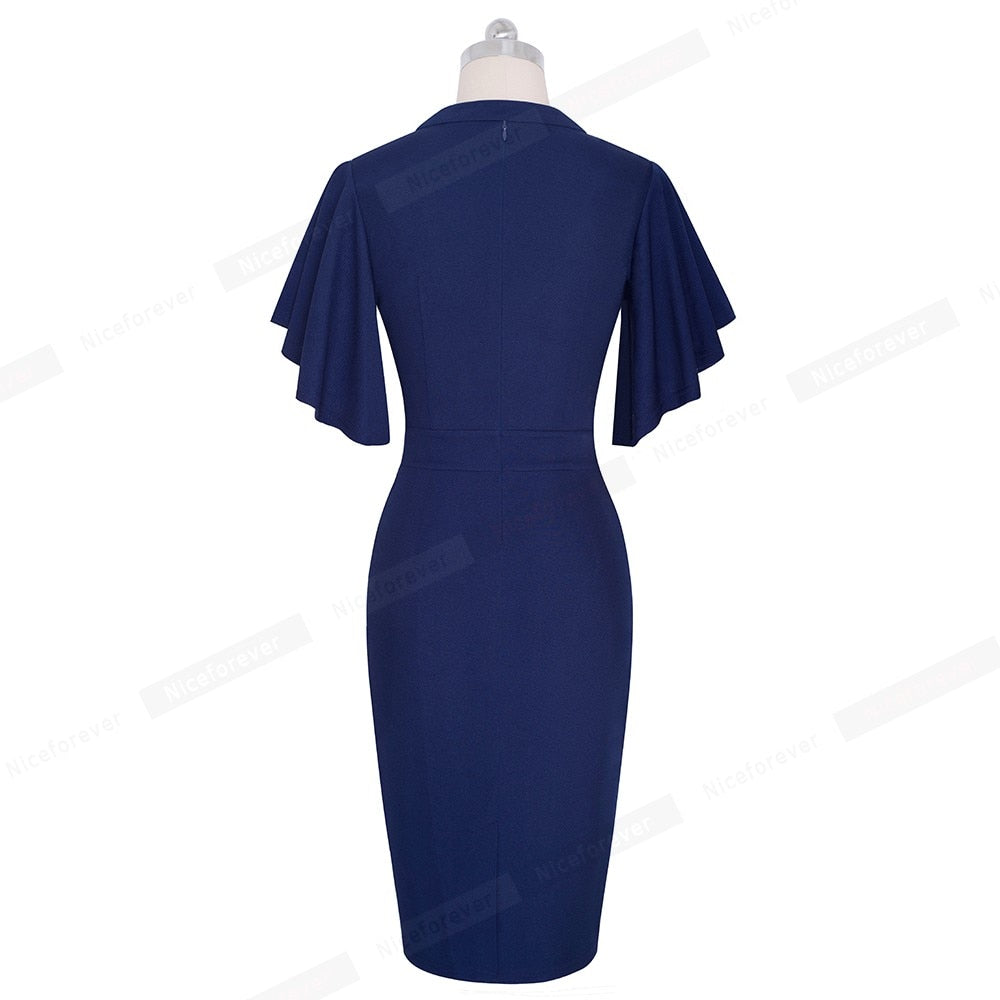 Nice-forever Elegant Women's Dress