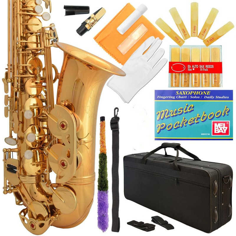 Professional Black-Gold Keys Eb E Flat Alto Saxophone