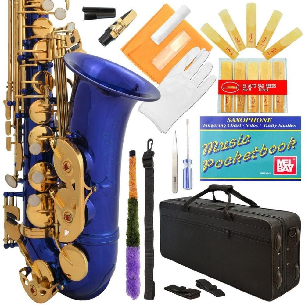 Professional Black-Gold Keys Eb E Flat Alto Saxophone