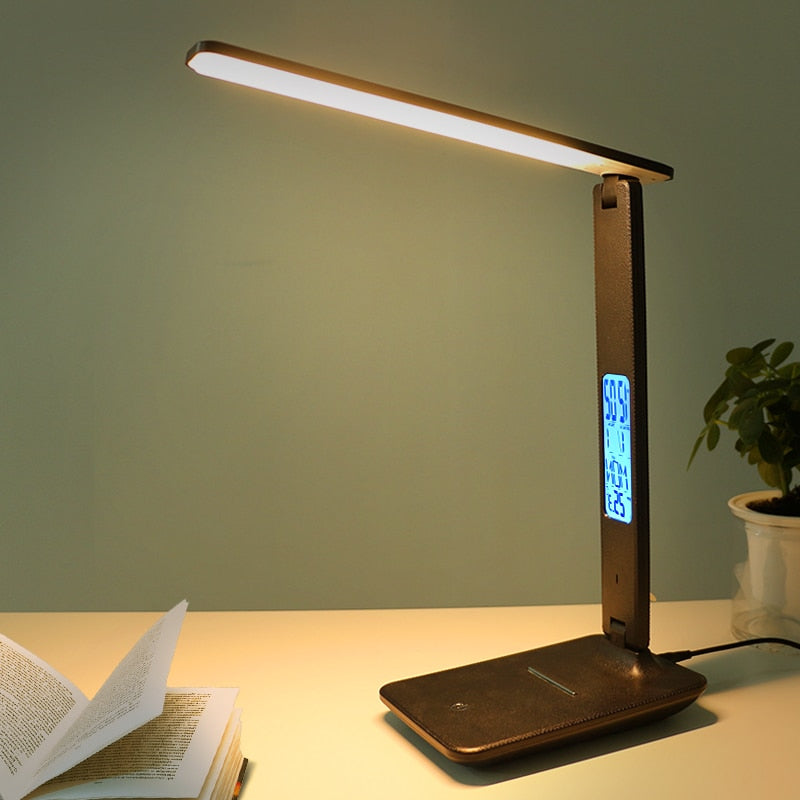 Desk Lamp With Calendar, Temperature & Alarm Clock