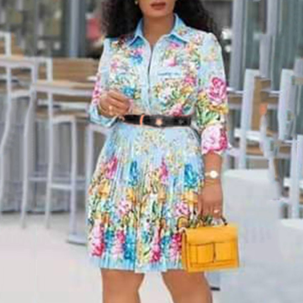Color Block Dress Women Fashion