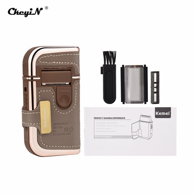 Leather Wrapped Electric Shaver
