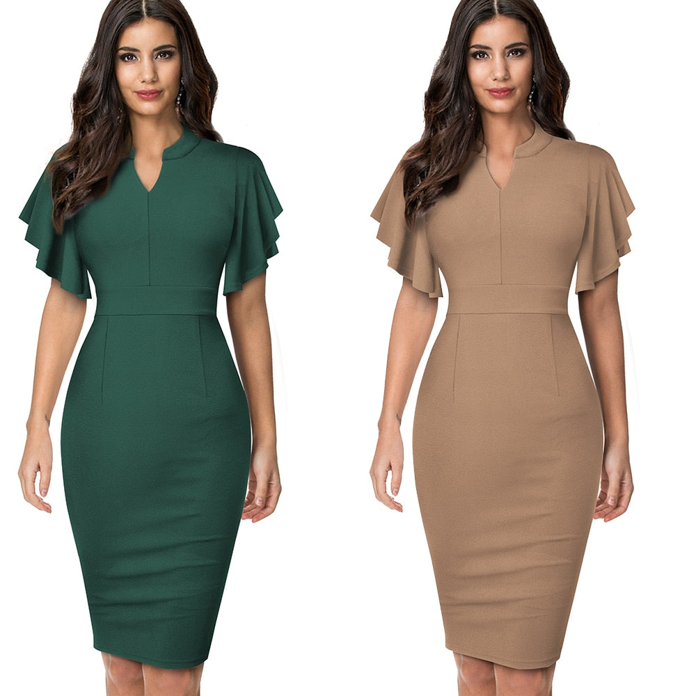 Nice-forever Elegant Women's Dress