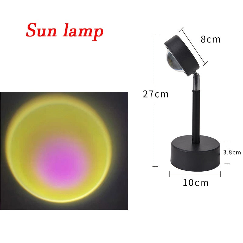 USB Rainbow Sunset Red Projector Led Night Light