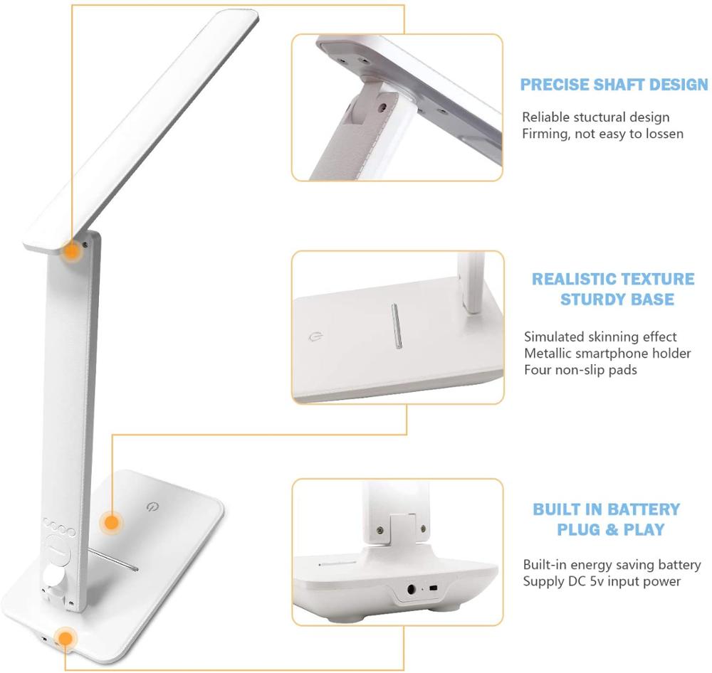 Desk Lamp With Calendar, Temperature & Alarm Clock