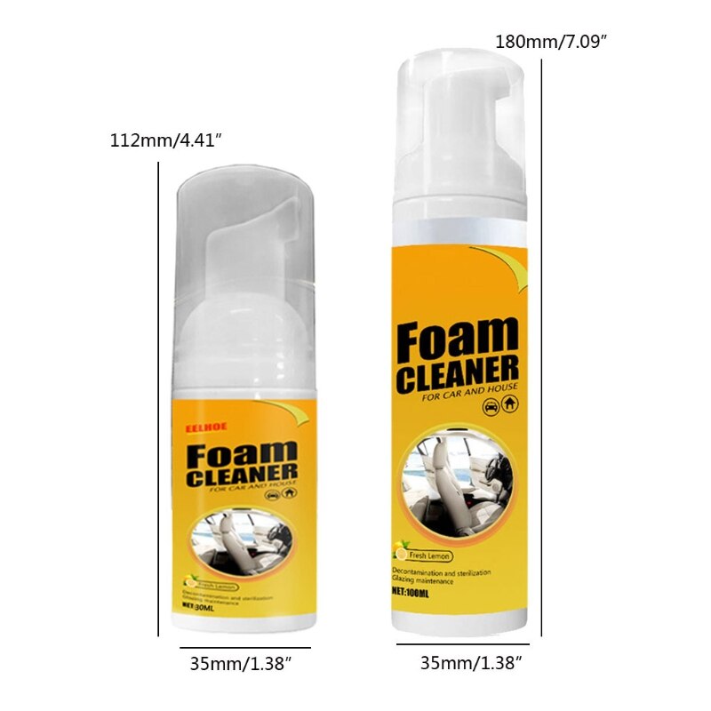 Powerful Foam Cleaner Tool Fast Acting Removers Household Must-have for Leather Seat Console Home Window Furniture