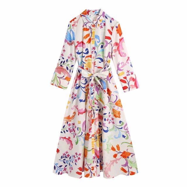 Chic Three Quarter Sleeve Women's Dress
