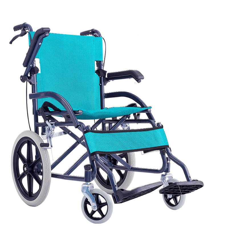 Assist State Wheelchair Fold Light Portable Exceed Light Old Age Wheelbarrow The Elderly Small-scale Solid Round Travel A