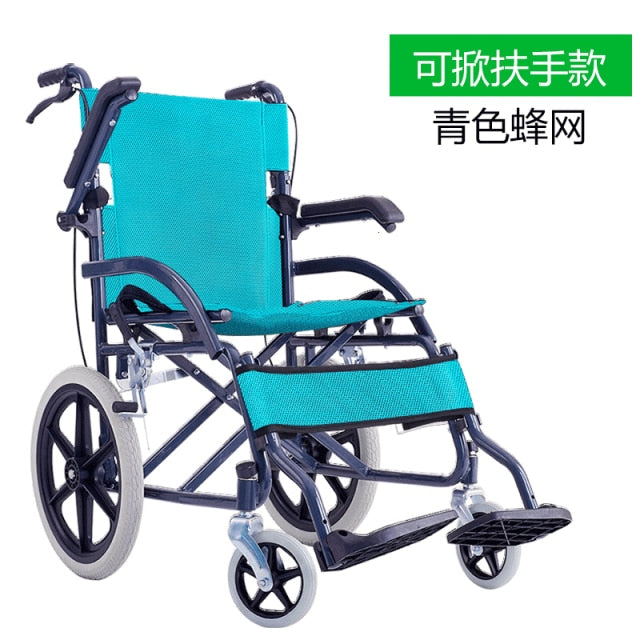 Assist State Wheelchair Fold Light Portable Exceed Light Old Age Wheelbarrow The Elderly Small-scale Solid Round Travel A