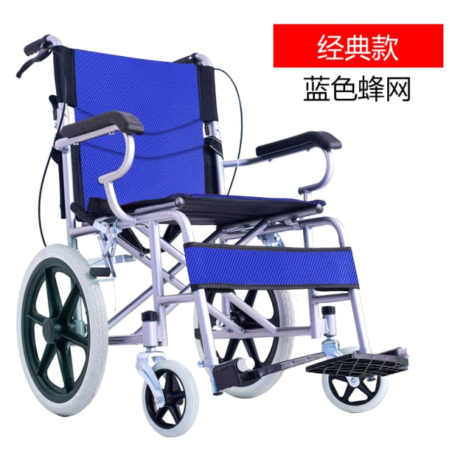 Assist State Wheelchair Fold Light Portable Exceed Light Old Age Wheelbarrow The Elderly Small-scale Solid Round Travel A