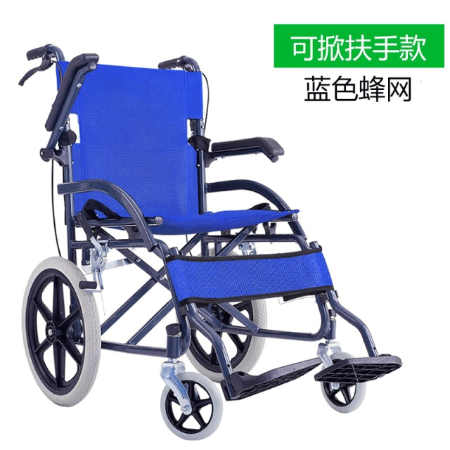 Assist State Wheelchair Fold Light Portable Exceed Light Old Age Wheelbarrow The Elderly Small-scale Solid Round Travel A