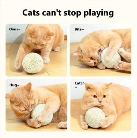 versized Sisal Ball | Self-Play Stress Relief Toy for Cats