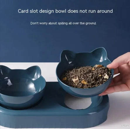 Anti-Tip Cat Bowl Feeder