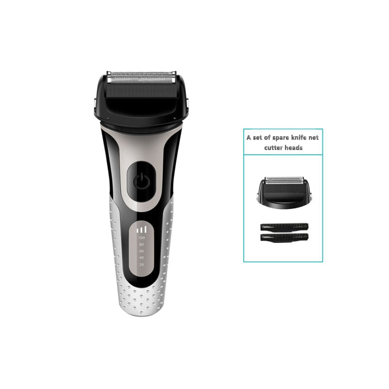 Reciprocating Electric Shaver for Men With Sideburns Knife, USB Charger