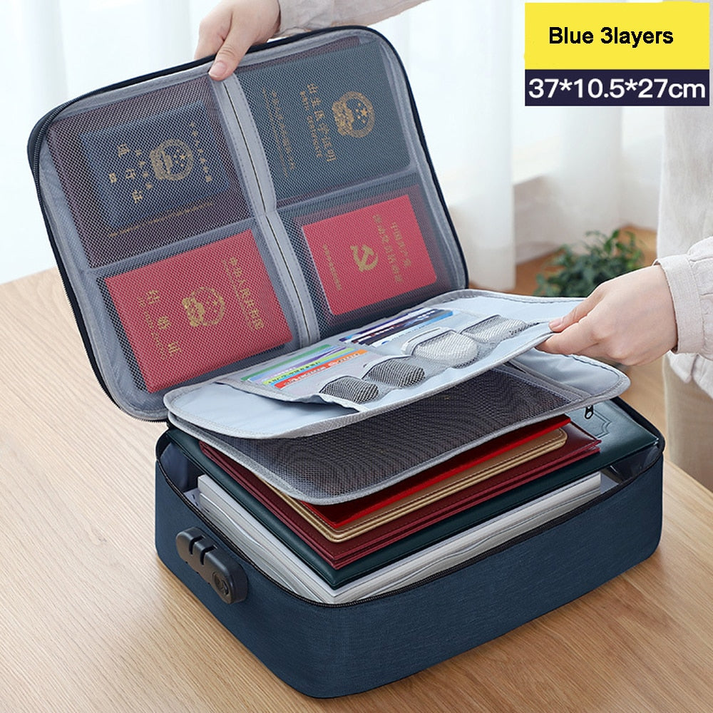 Large Capacity Multi-Layer Document & Tickets Storage Bag