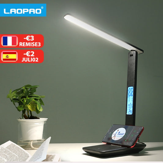 Desk Lamp With Calendar, Temperature & Alarm Clock