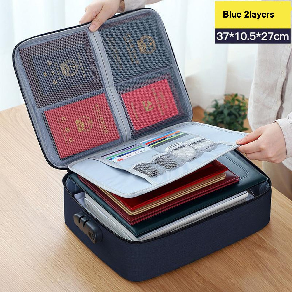 Large Capacity Multi-Layer Document & Tickets Storage Bag