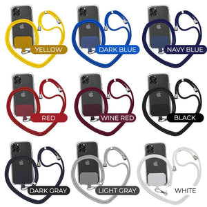 Universal Crossbody Nylon Patch Phone Lanyards Rope Mobile Phone Strap Lanyard 9 Colors Soft Rope for Cell Phone Hanging Cord