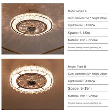 Load image into Gallery viewer, Crystal LED Ceiling Fan
