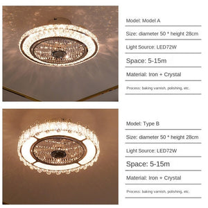 Crystal LED Ceiling Fan