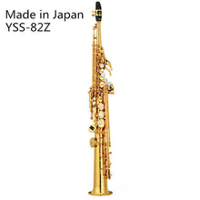 Load image into Gallery viewer, JM Made in Japan 82Z Brass Straight Soprano Sax Saxophone Bb B Flat Woodwind Instrument Natural Shell Key Carve Pattern
