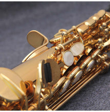 Load image into Gallery viewer, JM Made in Japan 82Z Brass Straight Soprano Sax Saxophone Bb B Flat Woodwind Instrument Natural Shell Key Carve Pattern
