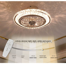 Load image into Gallery viewer, Crystal LED Ceiling Fan
