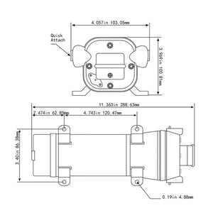 AC 110V 220V Diaphragm Water Pump Self-priming 40 PSI Pressure 4.5 GPM