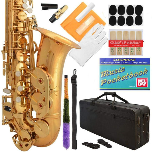 Professional Black-Gold Keys Eb E Flat Alto Saxophone