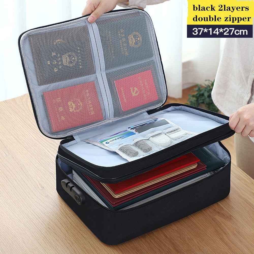 Large Capacity Multi-Layer Document & Tickets Storage Bag